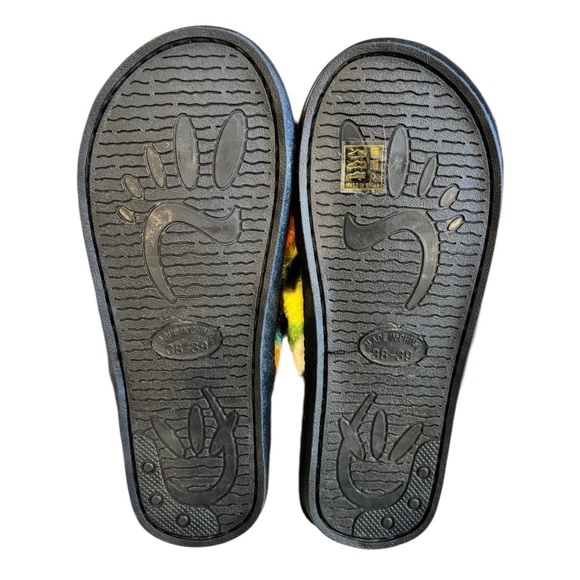 Colorful Faux Fur Slide Sandals - Picture 4 of 4